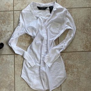 Norma Kamali Long White Blouse, S